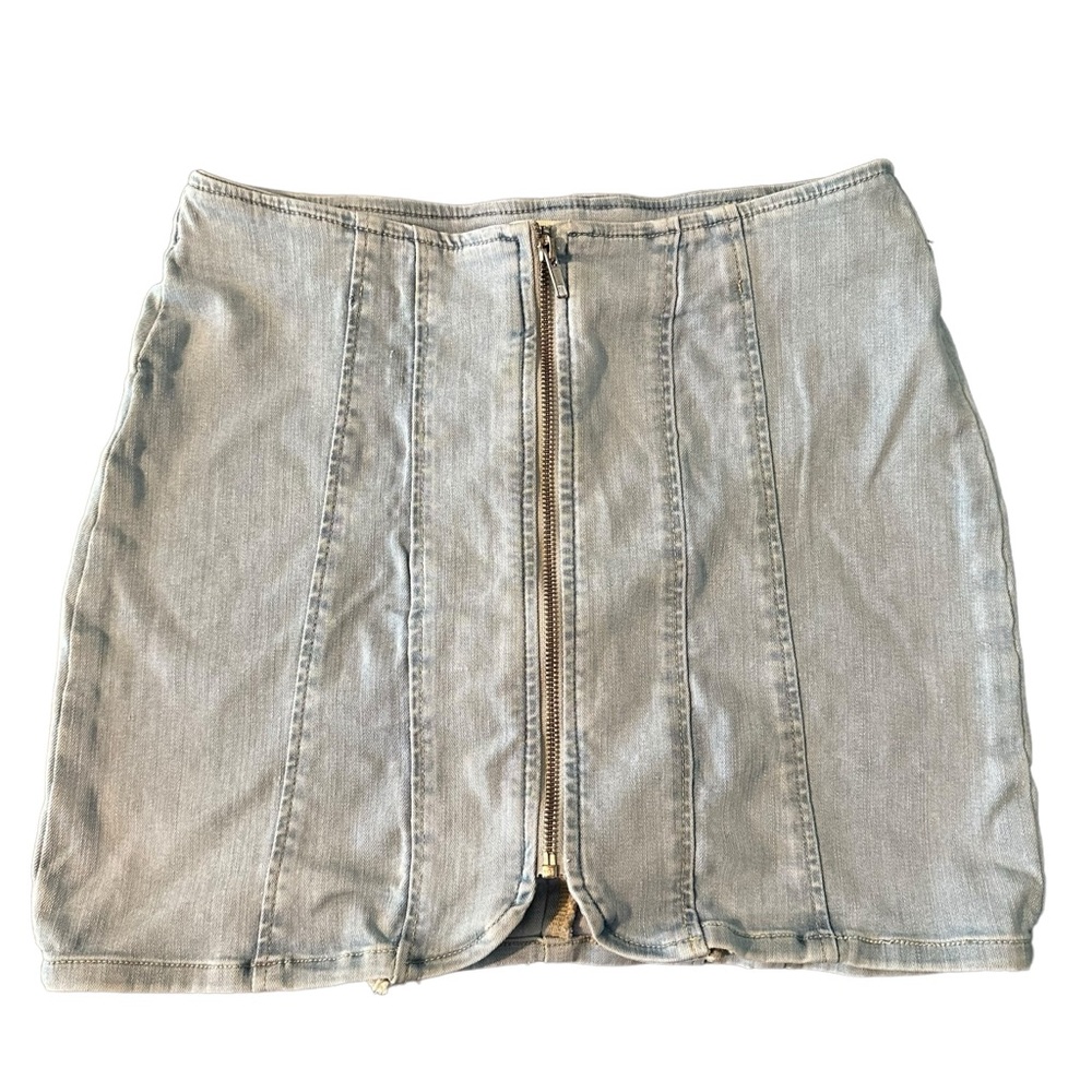Free People We The Free Layla Denim Mini Skirt Blue Size 6 OB1655382 EUC